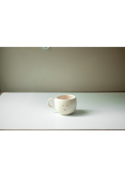 El Yapımı Seramik Kalp Kupa Mug Bardak Kahve Fincanı