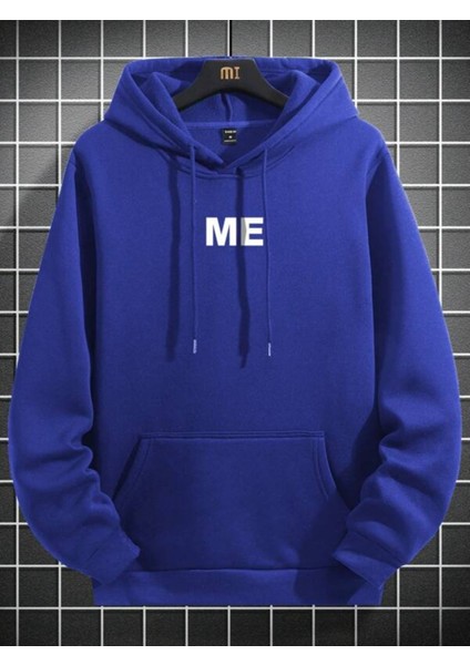 Sax Mavi Me Baskılı Oversize Erkek Sweatshirt modelleri
