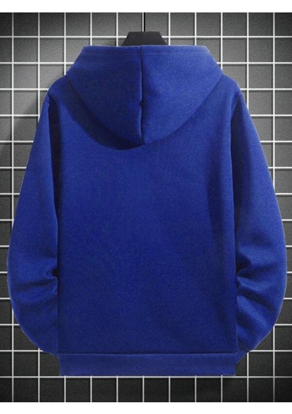 Sax Mavi Me Baskılı Oversize Erkek Sweatshirt fırsatları