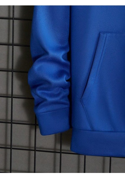 Sax Mavi La California Baskılı Oversize Erkek Sweatshirt