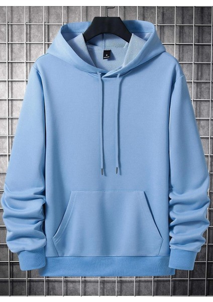 Bebe Mavi Sırt Aloha Baskılı Oversize Erkek Sweatshirt