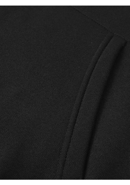 Siyah Dikey Baskılı Oversize Kapüşonlu Erkek Sweatshirt modelleri