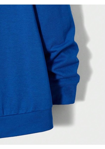Sax Mavi Optimistic Baskılı Oversize Erkek Sweatshirt fiyatları