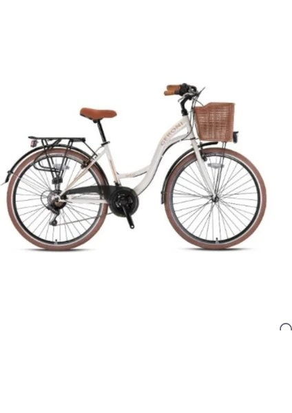 Sırıo - 28" City Bike - 21 Vites - V.b. - Ekru-Kahverengi - Shimano