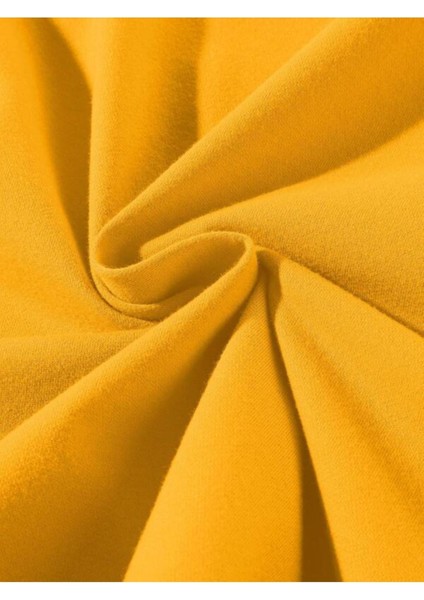 Sarı Patience Baskılı Oversize Bisiklet Yaka Erkek Sweatshirt modelleri