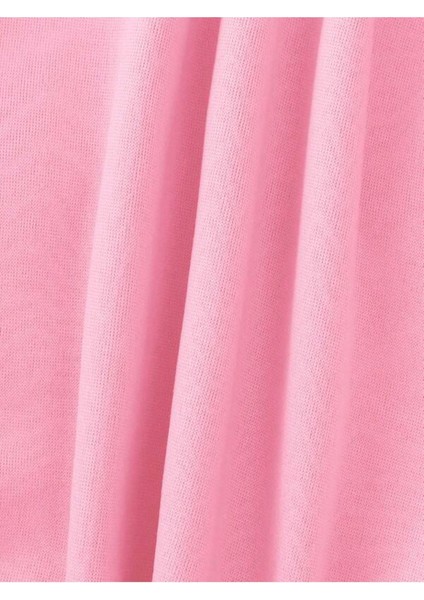 Pembe California Baskılı Oversize Bisiklet Yaka Kadın Sweatshirt modelleri