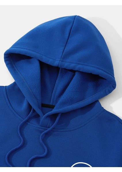 Sax Mavi Take It Baskılı Oversize Erkek Sweatshirt modelleri
