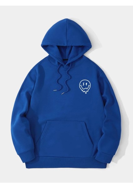 Sax Mavi Take It Baskılı Oversize Erkek Sweatshirt indirimleri
