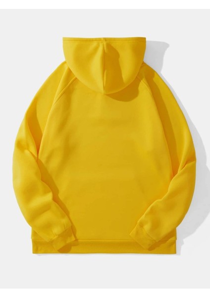 Sarı Süper Tavşan Baskılı Oversize Kapüşonlu Erkek Sweatshirt fiyatları
