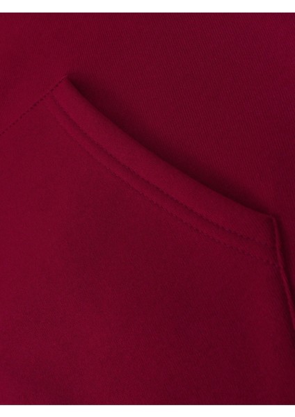 Bordo 32 Baskılı Oversize Kapüşonlu Erkek Sweatshirt fırsatları