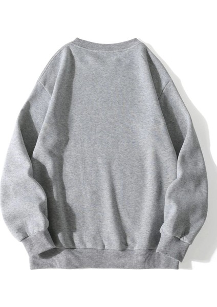 Unisex Gri Mountaıns Baskılı Sweatshirt fiyatları