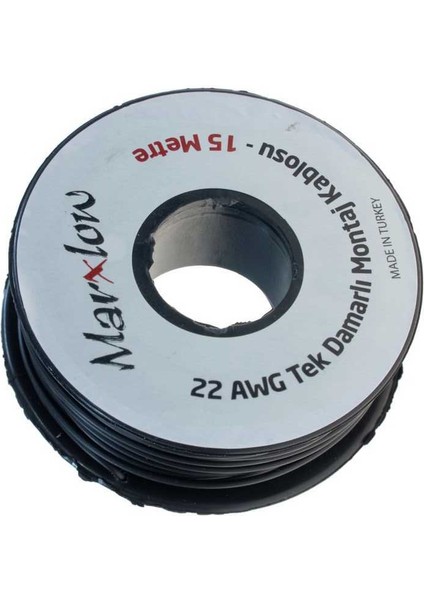Marxlow 15 Metre Çok Damarlı Montaj Kablosu - Siyah