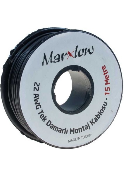 Marxlow 15 Metre Çok Damarlı Montaj Kablosu - Siyah fırsatları