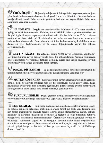 Doğal Zeytin Ağacı Çiğneme Kemiği Oyuncağı Xs