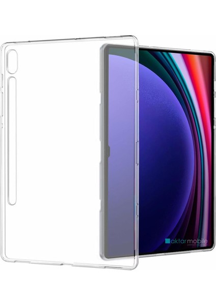 Galaxy Tab S9 11" SM-X710 Uyumlu Şeffaf Silikon Kılıf Esnek Tpu Kapak Arkası Buzlu Tablet Kılıfı