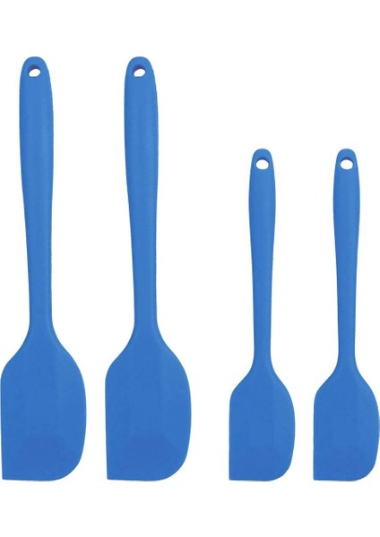 Silikon Spatula Seti 4 Adet Isıya Dayanıklı Çizilmez Mutfak Turner Yapışmaz Spatula Pişirme Için Karıştırma Mavi (Yurt Dışından)