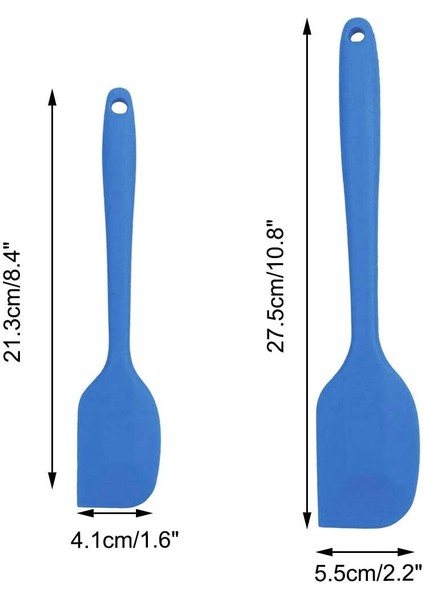 Silikon Spatula Seti 4 Adet Isıya Dayanıklı Çizilmez Mutfak Turner Yapışmaz Spatula Pişirme Için Karıştırma Mavi (Yurt Dışından)