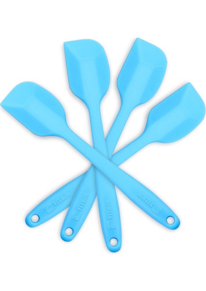 Silikon Spatula 4 Parçalı Set, Paslanmaz Çelik Çekirdekli Isıya Dayanıklı Yapışmaz Kauçuk Spatula, Mavi (Yurt Dışından) modelleri