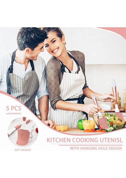 Silikon Mutfak Pişirme Gereçleri Seti Isıya Dayanıklı, Pişirme Pişirme Karıştırma Için 5 Adet Silikon Spatula Seti, Yapışmaz Tencere Için Silikon Pişirme Gereçleri Seti, Bulaşık Ma (Yurt Dışından) modelleri