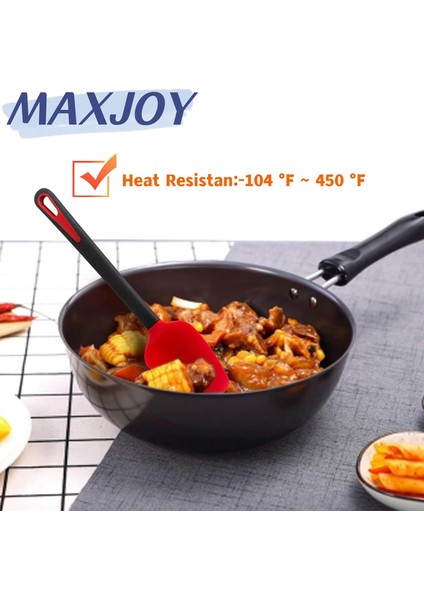 Silikon Spatula, Spatulalar Silikon Isıya Dayanıklı ve Bpa Içermeyen, Yapışmaz Tencere Gıda Sınıfı Silikon Kauçuk Spatula Mutfak Pişirme, Pişirme ve Karıştırma Seti 4'lü Set, Kırmı (Yurt Dışından) fiyatları