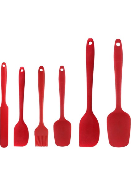 6pc Silikon Spatula Seti Mutfak Pişirme Pişirme Izgara Spatula Seti Fırça Ile. Mutfak Pişirme Için Kaşık Fırında Karıştırın (Yurt Dışından)