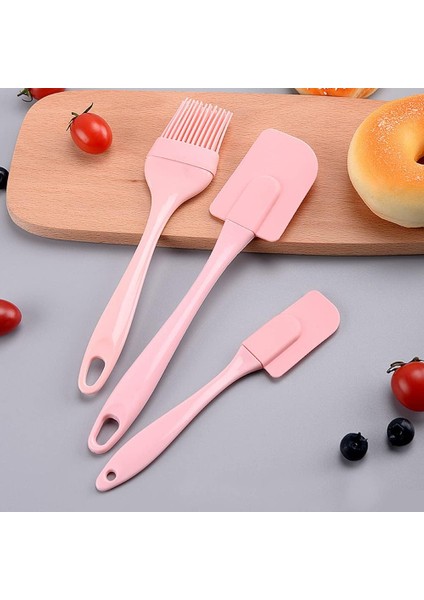 Pişirme Için Silikon Spatula Seti, 3 Adet Kauçuk Spatula ve Fırça Seti Gözleme Spatula Pişirme Için Isıya Dayanıklı Mutfak Gereçleri Yapışkan Olmayan Küçük Pişirme Spatula Seti Gıd (Yurt Dışından)
