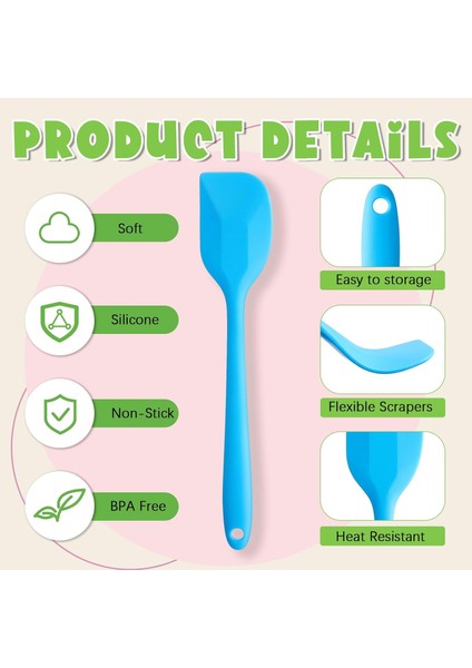 Silikon Spatulalar 8.3 Inç Küçük Kauçuk Spatula Isıya Dayanıklı Spatulalar Dikişsiz Tasarım Yapışmaz Esnek Kazıyıcılar Pişirme Karıştırma Aracı (24 Parça) (Yurt Dışından) modelleri