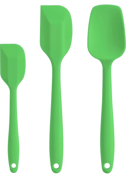 Silikon Spatula Seti - Kauçuk Spatula - 600°F Isıya Dayanıklı Pişirme Kaşığı ve Spatula (Koyu Yeşil) (Yurt Dışından)