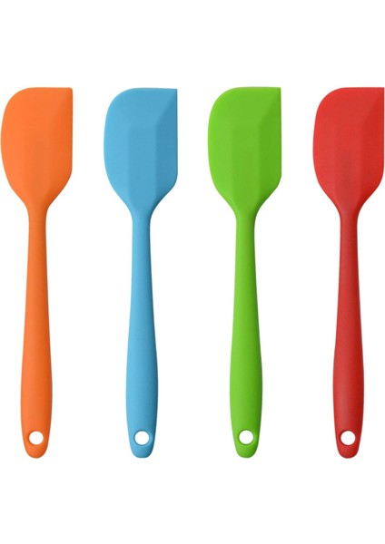 Silikon Spatula, 11 Inç Kauçuk Spatula Isıya Dayanıklı Dikişsiz Tek Parça Tasarım Yapışmaz Esnek Sıyırıcılar Pişirme Karıştırma Aracı (4 Parça) (Yurt Dışından)