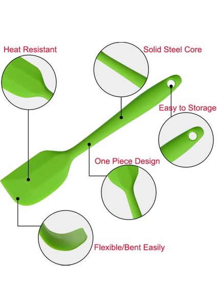 Silikon Spatula, 11 Inç Kauçuk Spatula Isıya Dayanıklı Dikişsiz Tek Parça Tasarım Yapışmaz Esnek Sıyırıcılar Pişirme Karıştırma Aracı (4 Parça) (Yurt Dışından) fiyatları