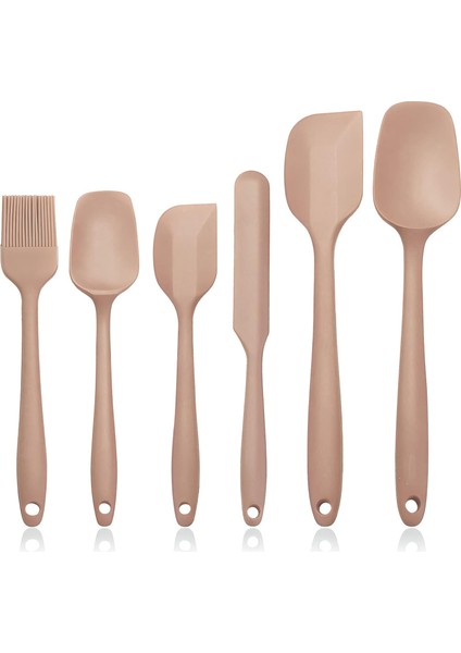 6'lı Silikon Spatula Seti, Isıya Dayanıklı Kauçuk Spatulalar, Yapışmaz ve Gıda Sınıfı Mutfak Gereçleri, Temizlemesi Kolay ve Pişirme, Pişirme ve Karıştırma Için Bulaşık Makinesinde (Yurt Dışından)