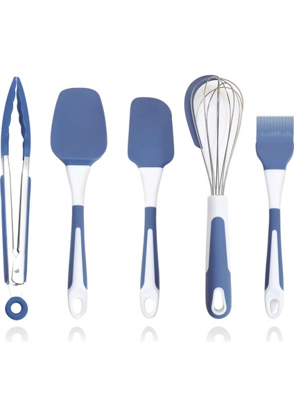Silikon Mutfak Pişirme Gereçleri Seti Isıya Dayanıklı, Pişirme Pişirme Karıştırma Için 5 Adet Silikon Spatula Seti, Yapışmaz Tencere Için Silikon Pişirme Gereçleri Seti, Bulaşık Ma (Yurt Dışından)