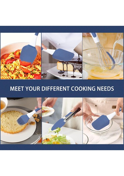 Silikon Mutfak Pişirme Gereçleri Seti Isıya Dayanıklı, Pişirme Pişirme Karıştırma Için 5 Adet Silikon Spatula Seti, Yapışmaz Tencere Için Silikon Pişirme Gereçleri Seti, Bulaşık Ma (Yurt Dışından)