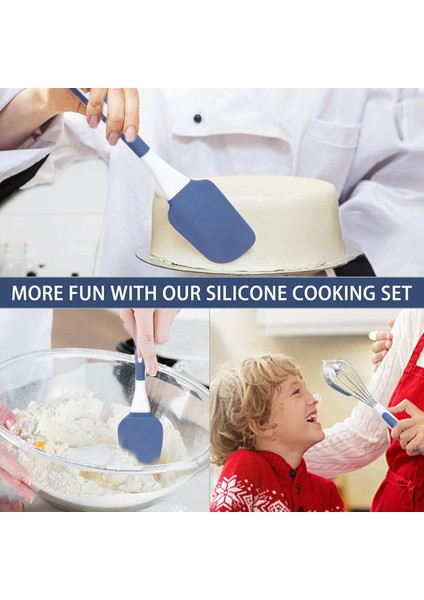 Silikon Mutfak Pişirme Gereçleri Seti Isıya Dayanıklı, Pişirme Pişirme Karıştırma Için 5 Adet Silikon Spatula Seti, Yapışmaz Tencere Için Silikon Pişirme Gereçleri Seti, Bulaşık Ma (Yurt Dışından)
