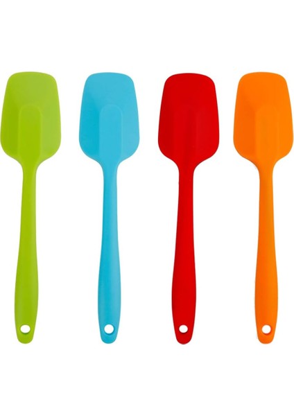 4 Parçalı Silikon Spatula 11 Inç Büyük Kauçuk Isıya Dayanıklı Pişirme Spatulaları Pişirme Karıştırma Aracı Paslanmaz Çelik Çekirdekli Yapışmaz Esnek Dikişsiz Spatulalar (Yurt Dışından)