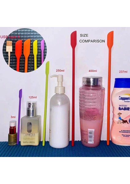 Mini Silikon Spatula Seti - Makyaj Için Küçük Kauçuk Spatula - Mutfak Için Ince Kavanoz Kazıyıcı (4'lü Paket) (Mor) (Yurt Dışından) modelleri
