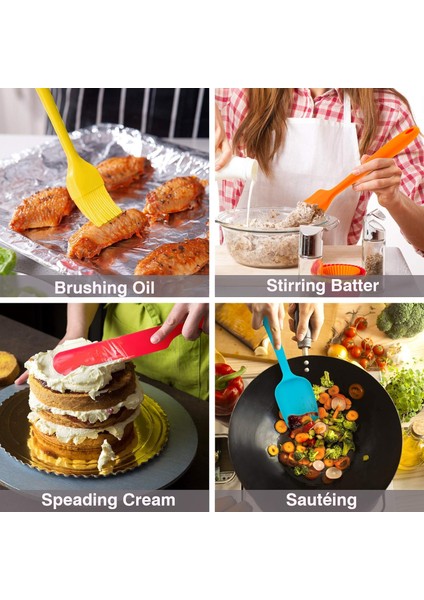 7'li Silikon Spatula Seti, Isıya Dayanıklı Kauçuk Spatula Mutfak Gereçleri Yapışmaz Pişirme Pişirme Dekorasyon Karıştırma, Dikişsiz ve Esnek Tasarım, Toksik Olmayan ve Bulaşık Maki (Yurt Dışından) modelleri