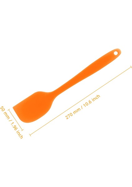 Silikon Spatula, Bpa Içermez ve 480°F Isıya Dayanıklı, Pişirme, Fırınlama ve Karıştırma Için Yapışmaz Kauçuk Mutfak Spatulaları (L, Turuncu) (Yurt Dışından)