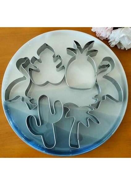 Hawaii Kurabiye Kesici Set-6 Parça-Kaktüs, Ananas, Flamingo, Monstera Yaprağı ve Palmiye Ağacı-Tropikal Kurabiye Kesici Kalıpları Yaz Tropikal Plaj Partisi Malzemeleri Decoratons (Yurt Dışından)
