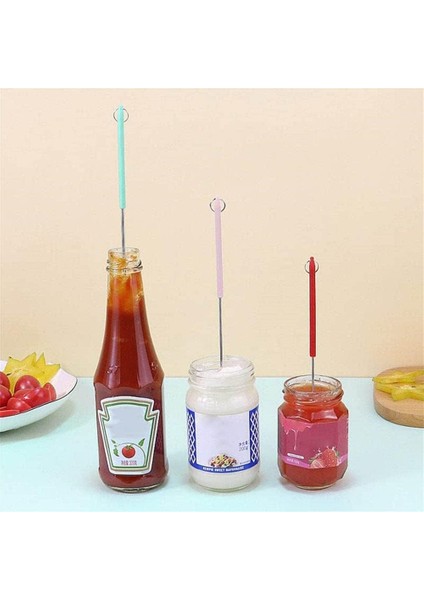 Mini Silikon Teleskopik Spatula ve Kepçe Kaşık, Mini Makyaj Spatula, Pişirme Için Isıya Dayanıklı Silikon Spatula Setleri, Kozmetik (Kırmızı) (Yurt Dışından) modelleri