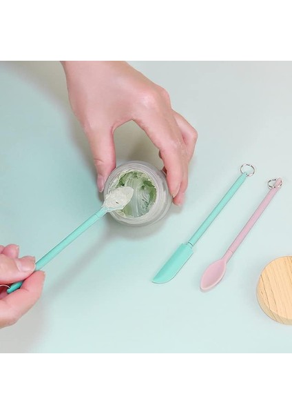 Mini Silikon Teleskopik Spatula ve Kepçe Kaşık, Mini Makyaj Spatula, Pişirme Için Isıya Dayanıklı Silikon Spatula Setleri, Kozmetik (Kırmızı) (Yurt Dışından) indirimleri
