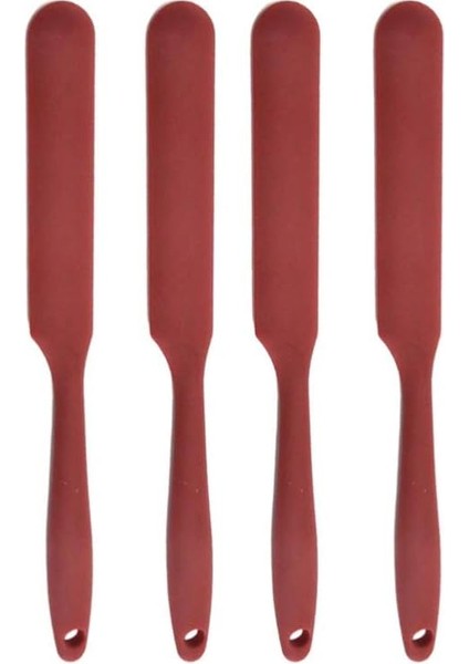 Silikon Spatula Seti, 4 Adet Isıya Dayanıklı Premium Silikon Spatula, Takviyeli Paslanmaz Çelik Çekirdekli Yapışmaz Kauçuk Spatula, Kek Pasta Için Kek Kazıyıcı Kesici Pişirme Araç (Yurt Dışından)