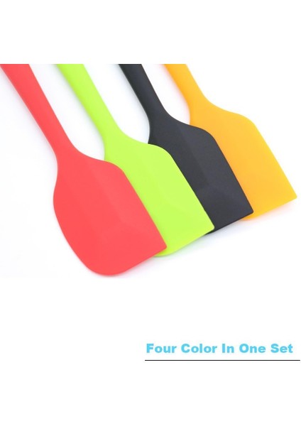 4 Parçalı Silikon Spatula, Paslanmaz Çelik Çekirdekli, Isıya Dayanıklı Yapışmaz Kauçuk Spatula (Yurt Dışından) fırsatları