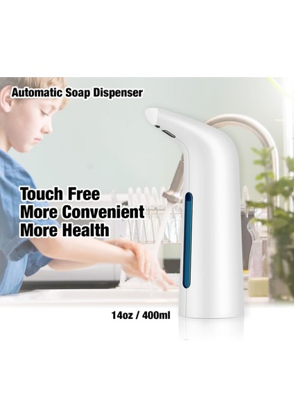 Otomatik Sabunluk Fotoselli, Eller Serbest Sıvı Sabunluk, 14OZ / 400ML Mutfak Banyo Otel Için Otomatik El Bulaşık Sabunu Dispenseri, Pil Hareket Sensörü Su Geçirmez Sabunluk (Yurt Dışından) modelleri