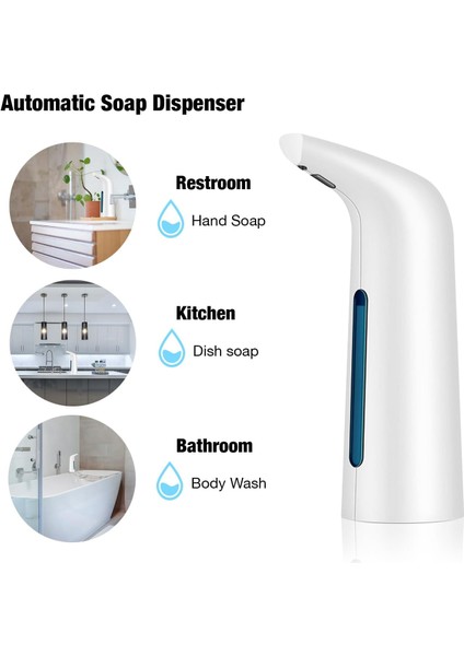 Otomatik Sabunluk Fotoselli, Eller Serbest Sıvı Sabunluk, 14OZ / 400ML Mutfak Banyo Otel Için Otomatik El Bulaşık Sabunu Dispenseri, Pil Hareket Sensörü Su Geçirmez Sabunluk (Yurt Dışından) fırsatları