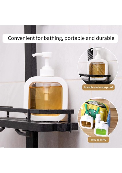 Sabunluk, 300ML 2pcs Pompalı Şişeler, Banyo Veya Mutfakta Duş Jeli, Bulaşık Sabunu ve Diğer Yıkama Ürünleri Için, Kullanışlı Kart Yuvası Ile. (300ML) (Yurt Dışından) modelleri