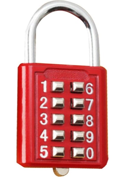 10 Haneli Kombinasyon Asma Kilit, Basma Düğmesi Kilidi Kırmızı, Okul Dolabı, Spor Salonu, Kasa, Çit Kapısı, Çekmece ve Araç Kutusu Için Çinko Alaşımlı Bagaj Asma Kilit 2 Adet (Yurt Dışından) modelleri
