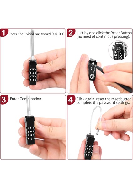 Tsa Onaylı Çelik Kablolu Bagaj Kilitleri Muayene Göstergeli 4 Haneli Şifreli Kilit Bavul Sırt Çantası Bagajı Için Anahtarsız Asma Kilit (2 Paket) (Yurt Dışından) fırsatları