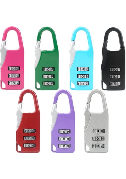 Paket Mini Şifre Kilidi 3 Haneli Numara Kodu Kombinasyonlu Asma Kilitler Mini Şifreli Dolap Şifre Kilidi Taşınabilir Seyahat Taşıma Bagaj Çantası Spor Salonu Için Güvenlik Sırt Çan (Yurt Dışından)