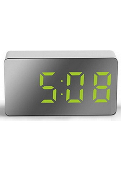 Saat Çalar Saat LED Ayna Çalar Saat Dijital Çalar Saat Yatak Odası Oturma Odası Ofis Için Çok Fonksiyonlu Mini Elektronik Çalar Saat (Yeşil) (Yurt Dışından)